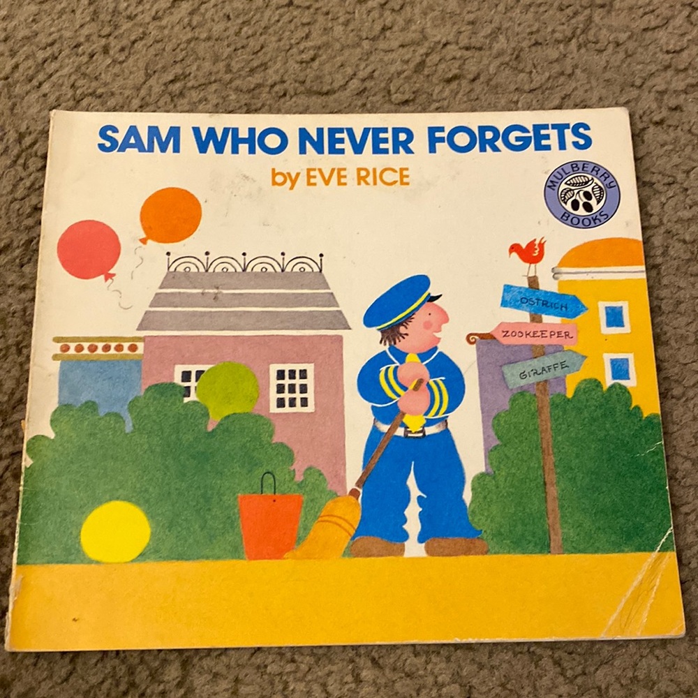 Vintage 70s Sam who Never Forgets Zookeeper Kids Children’s Book Illustrated